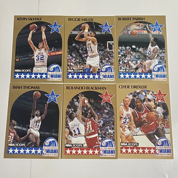 Vintage 1989 - 1990 NBA Hoops Basketball Card Lot 28 Cards ALL STARS - Picture 4 of 6